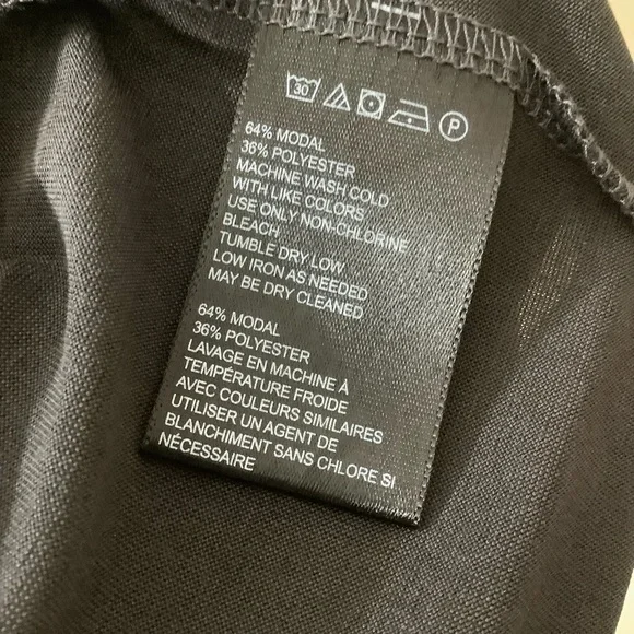 Silence+Noise Muscle Tee Semi-Mock Neck Tunic Length - Picture 4 of 5